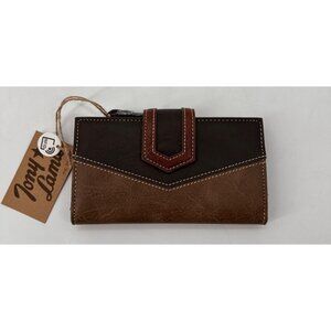 Tony Lama Tri-Color Leather Wallet With RFID Protection & Multiple Card Slots